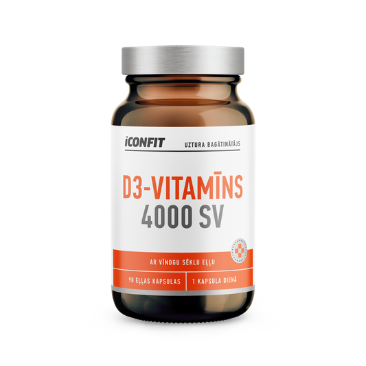 ICONFIT Vitamīns D3 4000SV (90 Eļļas kapsulas)