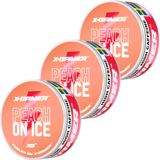 PEACH ON ICE ENERGY POUCHES (3 PACKS / 60 POUCHES)