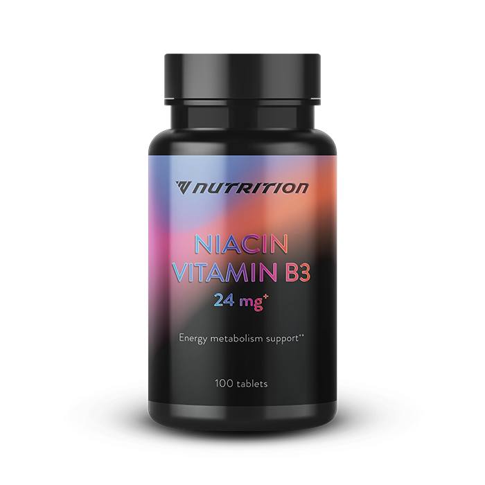 Vnutrition Niacīns - B3 Vitamīns (100 tabletes)