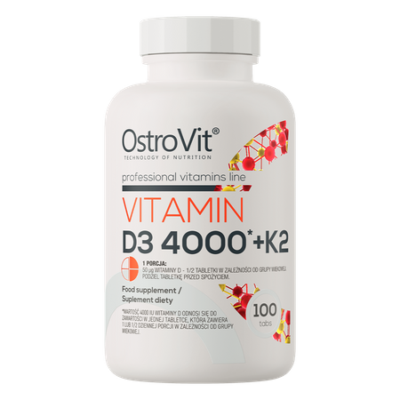 Ostrovit VITAMIN D3 4000 + K2 (100 TABLETS)